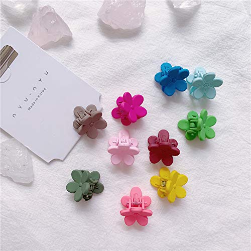 [Australia] - 30 Pieces Mini Hair Claws, Colorful Hair Clips Flower Hair Pins Plastic Hair Barrettes, Fashion Hair Accessories for Toddlers Baby Girls Kids and Women 
