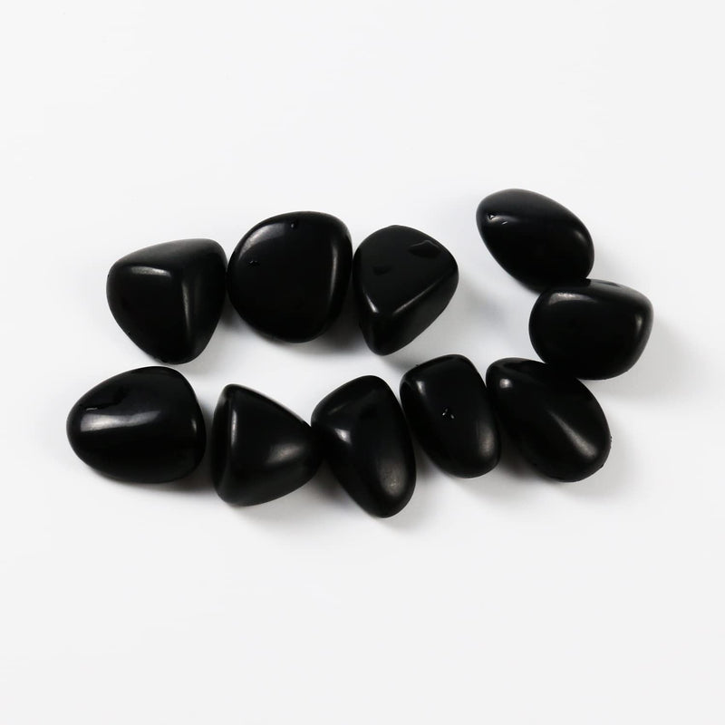 [Australia] - Nvzi Black Obsidian Crystal Rocks, Black Stones Bulk for Wicca, Reiki, and Energy Healing Crystals, Witchcraft Supplies, Rocks for Tumbling, Calcite Crystal, Hypnotic Gems(10Packs) 