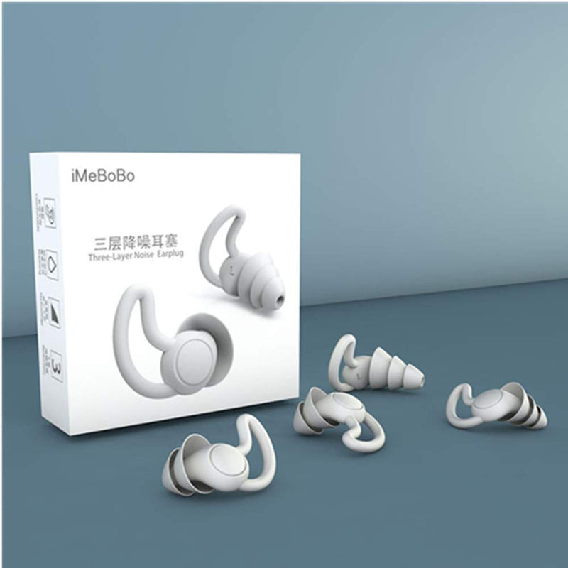 [Australia] - Reusable Safe Silicone High Fidelity Earplug, for Sleeping (Reduce 40dB), Swimming, Studying, Concerts, Noise Cancelling and Hearing Protection (Gray) 