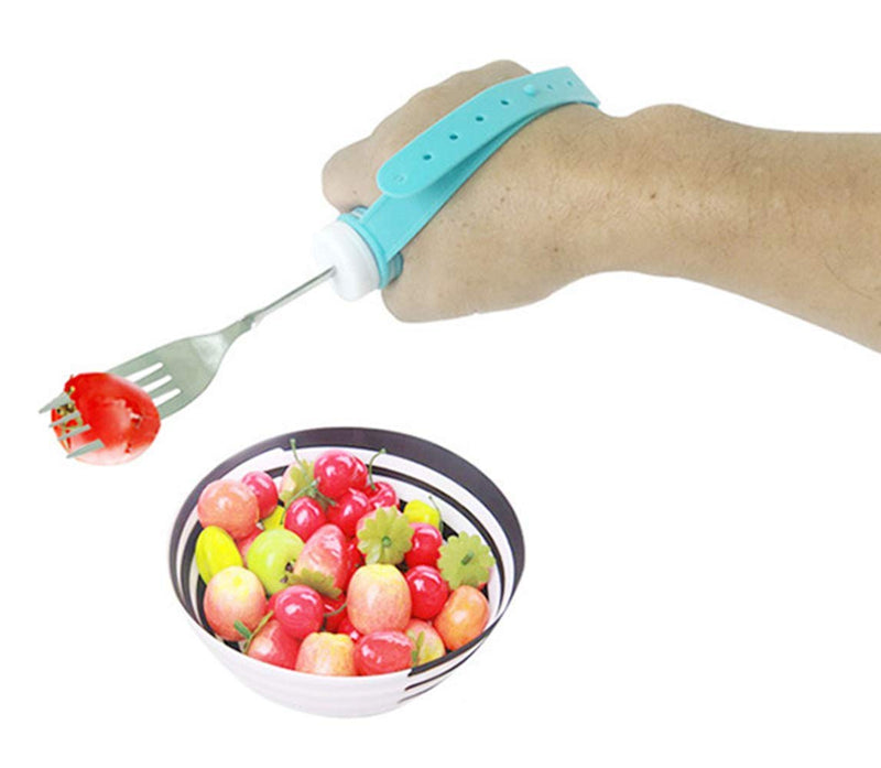 [Australia] - Elderly Silicone Aid Tableware - Spoon & Fork Food Eating Daily Living Accessories for Disabled, Handicapped (Fork & Spood) Fork & Spood 