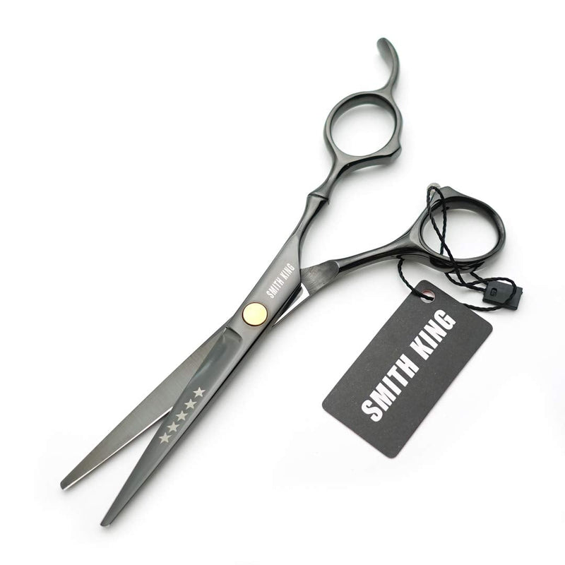 [Australia] - Hairdressing Scissors Set Hair Scissors Set Thinning Scissors Blending Texturizing Shears Set Professional Hairdresser Haircut Salon Barber Scissors Kit with Comb for Man, Women and Kids 6.0 Inch Bright Black 