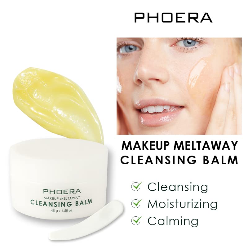 [Australia] - ABRUS - PHOERA Cleansing Balm (45gm), Oil Based Cleanser for Revitalizing Nourishing Hydrating Fresh Skin, Vegan Makeup Remover Cleanser for Soft Glowing Skin - Cruelty-Free Formula 45 g (Pack of 1) 