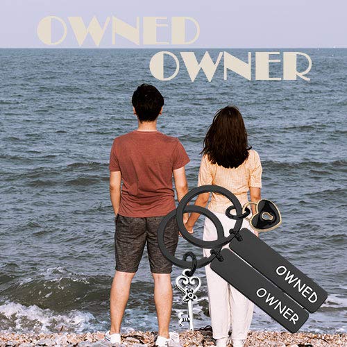 [Australia] - MAOFAED Couple Keychain Set Owner and Owned Keychain BDSM Gifts Daddydom Gift DDLG Gifts Babygirl Gift Couple Gift owner owned black 