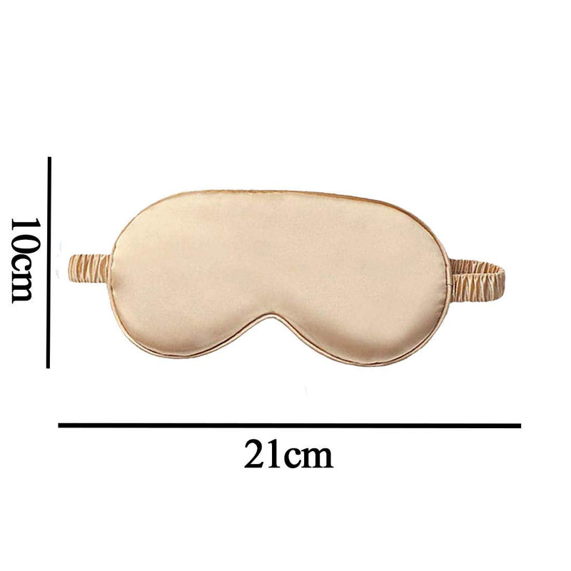 [Australia] - Eye Mask Sleep Mask Silk Blindfold Blackout Eye Cover Portable Eye Shade Cotton Filled with Elastic Strap (#A Gold) #a Gold 