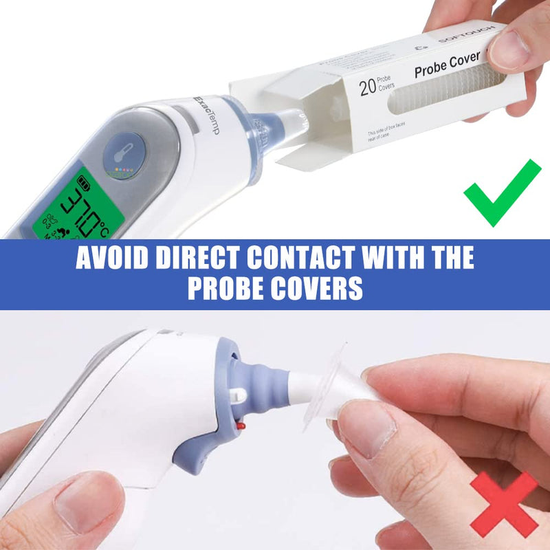[Australia] - 100Pcs Ear Thermometer Probe Covers, Refill Caps Thermoscan Covers for Braun ThermoScan Models and Other Types of Digital Thermometers, Pack of 100 Pieces (Pack of 100 PCS) Pack of 100 Pcs 
