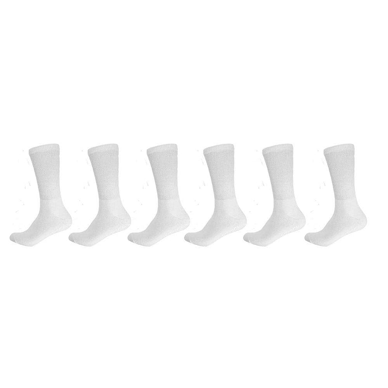 [Australia] - Noble Health Care Diabetic Non Skid Hospital Slipper Socks 6 Pack 13-15 White 