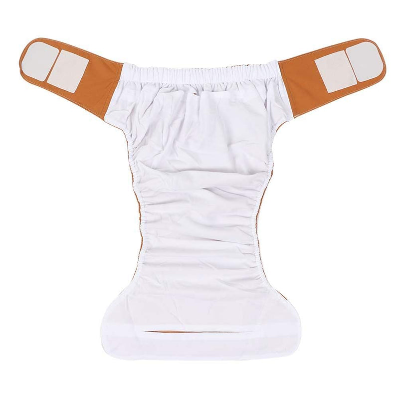 [Australia] - Adult Cloth Nappy Waterproof & Reusable Incontinence Protector Nappy Underwear for Elderly People with Maximum Absorbency for Men or Women Waist 19.7-49.9 Inches Brown 
