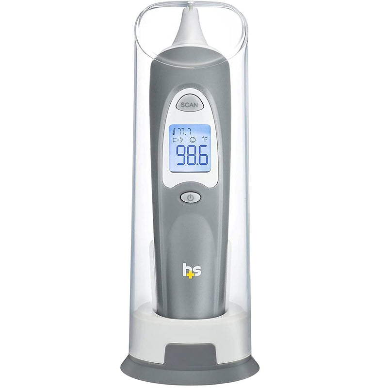 [Australia] - HealthSmart Digital Ear Thermometer for Babies, Kids and Adults - Instant and Accurate Results, Infrared Technology, Visual Fever Indicator, and 30 Disposable Lens Covers 