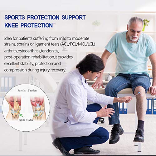 [Australia] - HINGED Knee Brace,16”Tall Breathe Rebound Wrap Knee Support,Stabilizer for Arthritis,Ligament Sprains,Knee Compression,Pain Relief Leg Brace (L fit Upper 23-25"/Lower 15-18.5") Black Large (Pack of 1) 