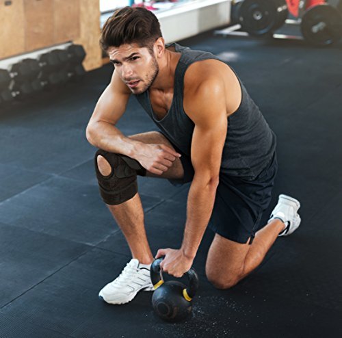 [Australia] - Doctor Developed Premium Copper Lined Knee Support Brace and Doctor Written Handbook - Guaranteed Relief & Support for Knee Injuries and Other Knee Conditions (Black) Black 