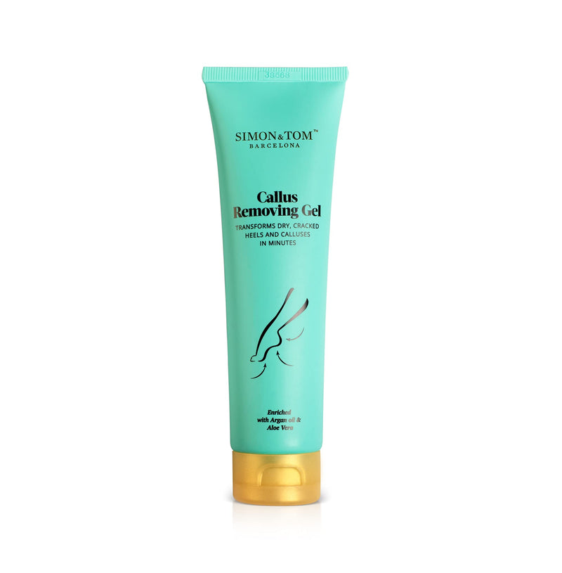 [Australia] - Simon&Tom Callus Remover - Exfoliating Peeling Gel 100 ml - Removes Hardness and Improves Cracked Heels - with Aloe Vera and Organic Argan Oil - Free of Parabens - Includes Nail File - Made in Spain 