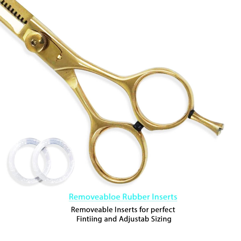 [Australia] - Professional Hairdressing Hair Thinning Scissor Barber Hairdresser Beautician Hair Salon Scissors (Barber Thinning Gold 6.0") Barber Thinning Gold 6.0" 