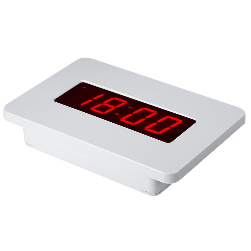 [Australia] - ChaoRong Silent Digital Alarm Clock Wall Clock for Bedrooms Operated by Battery Only, Coming with Back Clip. You Can Place It on Desk Or Wall（White） White 