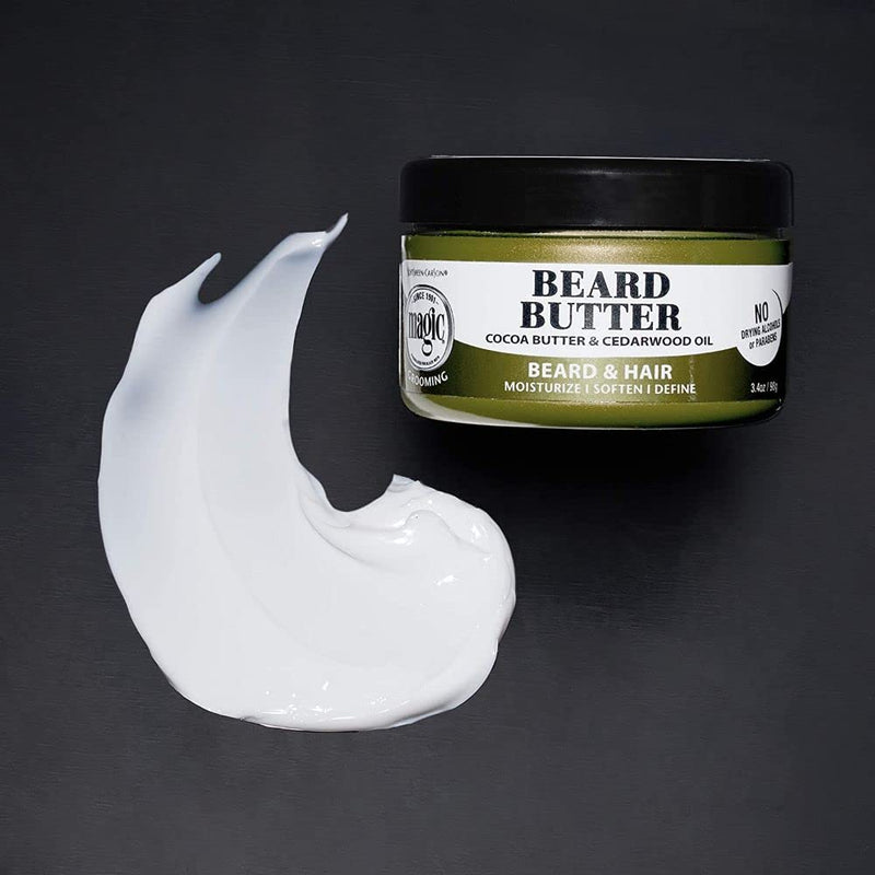 [Australia] - Softsheen-Carson Magic Men's Grooming Beard Butter and Conditioner with Cedarwood Oil and Cocoa Butter, Moisturizing Beard Care with No Drying Alcohol, 3.5 oz 