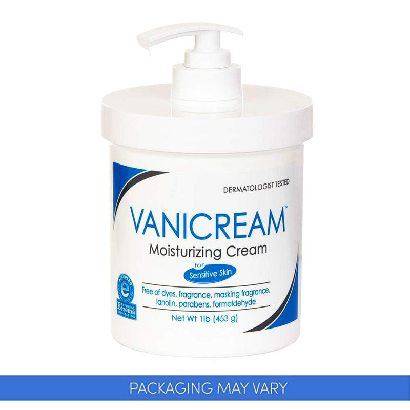 [Australia] - Vanicream Moisturizing Cream with Pump White Fragrance Free, 16 Ounce 16 Ounce (Pack of 1) 