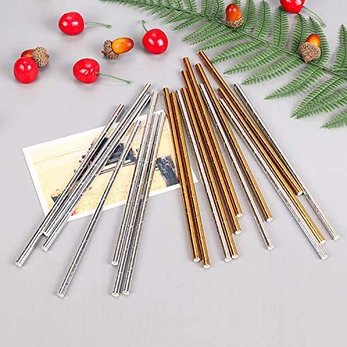 [Australia] - YiYi Nature Daily Gold Foil Paper Straws, Metallic Shining Biodegradable Straws for Drinking, Party, Wedding, 7.75 Inch Pack of 100 (YY-417) 