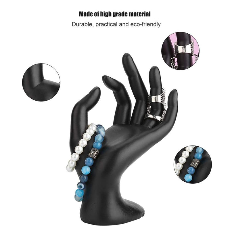 [Australia] - Xinwoer 【𝐂𝐡𝐫𝐢𝐬𝐭𝐦𝐚𝐬 𝐃𝐞𝐚𝐥𝐬】 Black OK-Hand-gestured Rings Display Stand for Jewelry(Black Resin) 