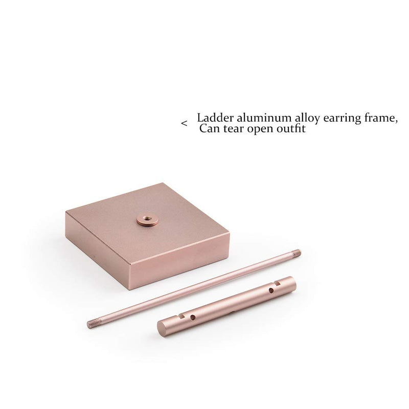 [Australia] - Oirlv Pure Metal T- Shape Earring Display Stand Showcase Organizer Earring Tree(Rose Gold) Rose Gold 