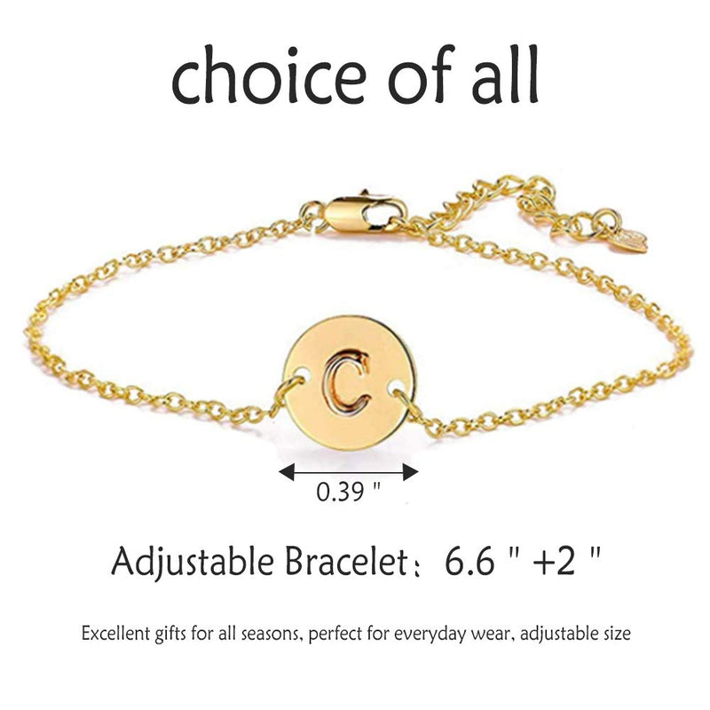 [Australia] - Osemind A-Z Initial Bracelet 26 Alphabet Letter Bracelet Anklets Gold Initial Bracelets for Women Girls Friendship Jewelry Gifts J 