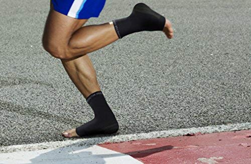 [Australia] - Doctor Developed Copper Foot Sleeves/Plantar Fasciitis Socks (Pair) and Doctor Written Handbook -Guaranteed Relief for Plantar Fasciitis, Heel Support & Ankle Conditions (Black, L) Black Large 
