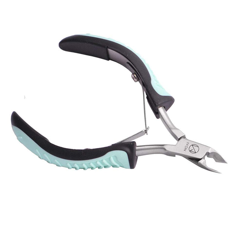 [Australia] - Cuticle Trimmer, IVON Professional Non-Slip Cuticle Nipper Stainless Steel Cutter Green 