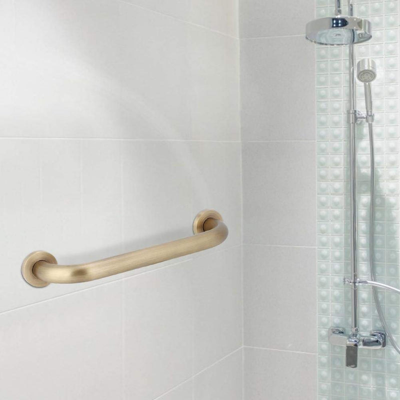 [Australia] - Boquite 16.5in Brass Shower Grab Bar, Bathtub Handrail Mounted Helping Handle Bars for Children Pregnants Elderly Use, Safety Hand Rail Support Bar 