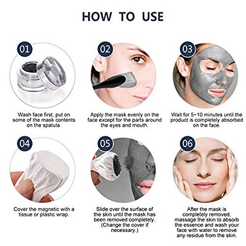 [Australia] - Aliver Mineral-Rich Magnetic Face Mask Pore Cleansing Removes Skin Impurities with Iron Based Skin Revitalising Magnetic Age-Defier Formula 50ml 