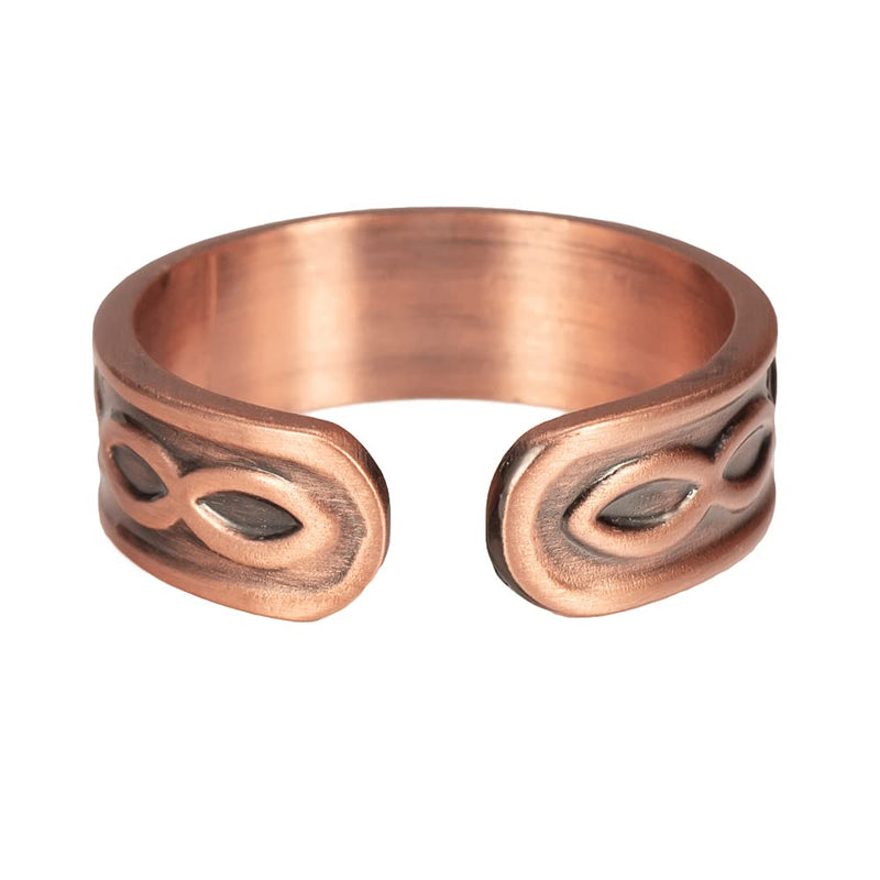 [Australia] - EnerMagiX Magnetic Copper Ring for Women Men, Magnetic Rings with Two Strong Magnets, Adjustable Copper Rings 