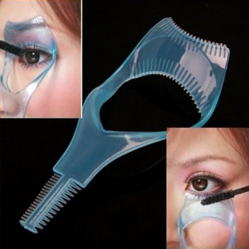 [Australia] - 2pcs Eyelash Makeup Tool Upper Lower Eye Lash Mascara Guard Applicator Guide Helper with Eyelash Comb(Random Color) 