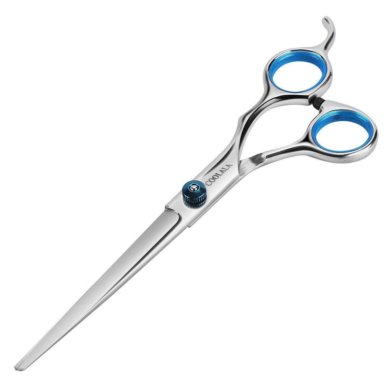 [Australia] - COOLALA Stainless Steel Hair Cutting Scissors 6.5 Inch Hairdressing Razor Shears Professional Salon Barber Haircut Scissors, One Comb Included, Home Use for Man Woman Adults Kids Babies 