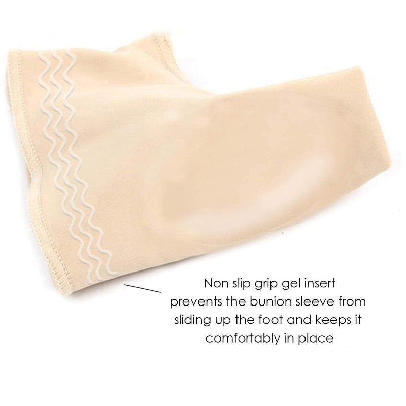 [Australia] - 2 Bunion Relief Pads Sleeve - Bunion Splint Orthopedic Bunion Corrector Socks - Gel Pad Elastic Cushions Men and Women (1 Pair) 2 Count (Pack of 1) 