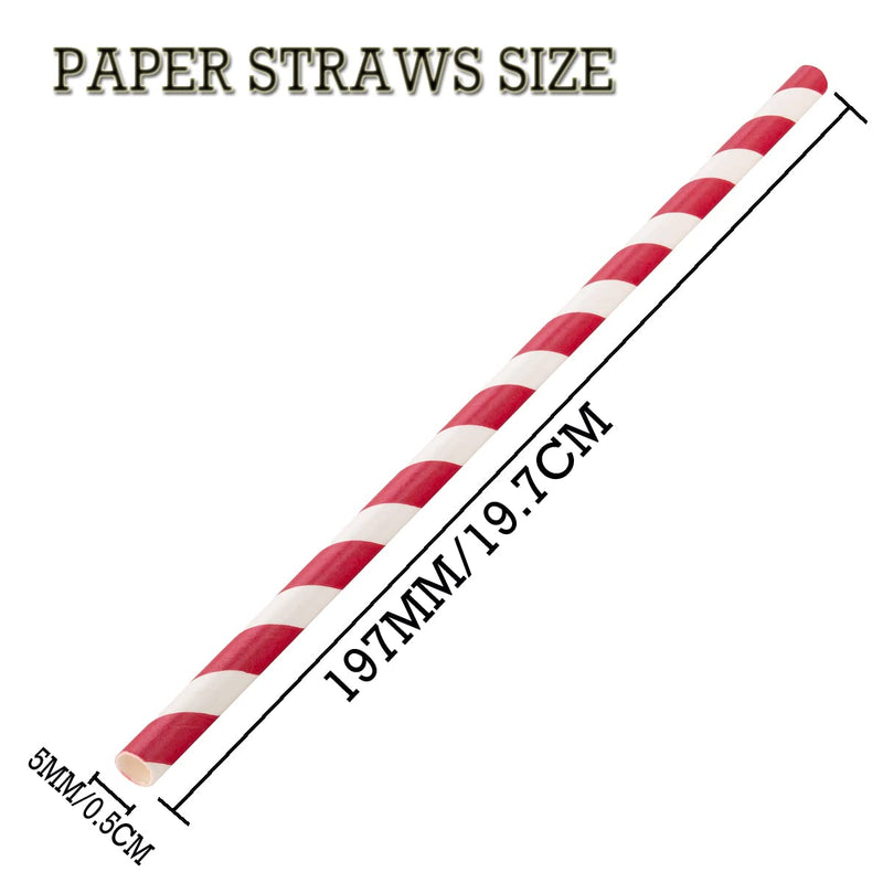 [Australia] - ShreeFit Paper Straws Pack of 200 Drinking Straw Biodegradable Eco-Friendly Highly Durable Food Safe Suitable for All Occasions 