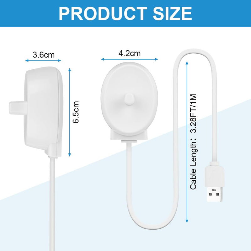 [Australia] - LOPHE Electric Toothbrush Charger, Toothbrushes Charging Adapter with Inductive Charging Base, Waterproof Portable Replacement USB Plug Charger, Travel Toothbrush Charger 