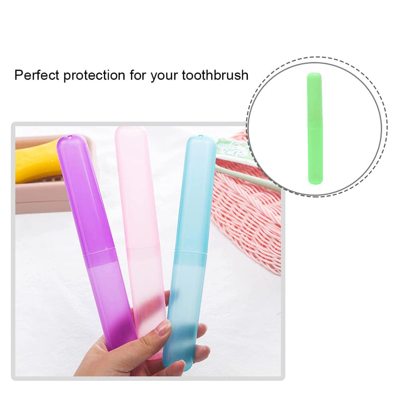 [Australia] - 14 Pcs Travel Toothbrush Case Breathable Toothbrush Cover Plastic Toothbrush Box for Home Travel Business Camping School 