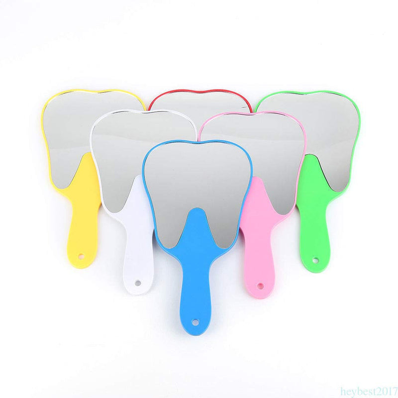 [Australia] - ALKITA Medical Office Chairside Molar Tooth-Shape Patient Face Mirrors Magnification Function Randomly Color (6PCS) 6PCS 