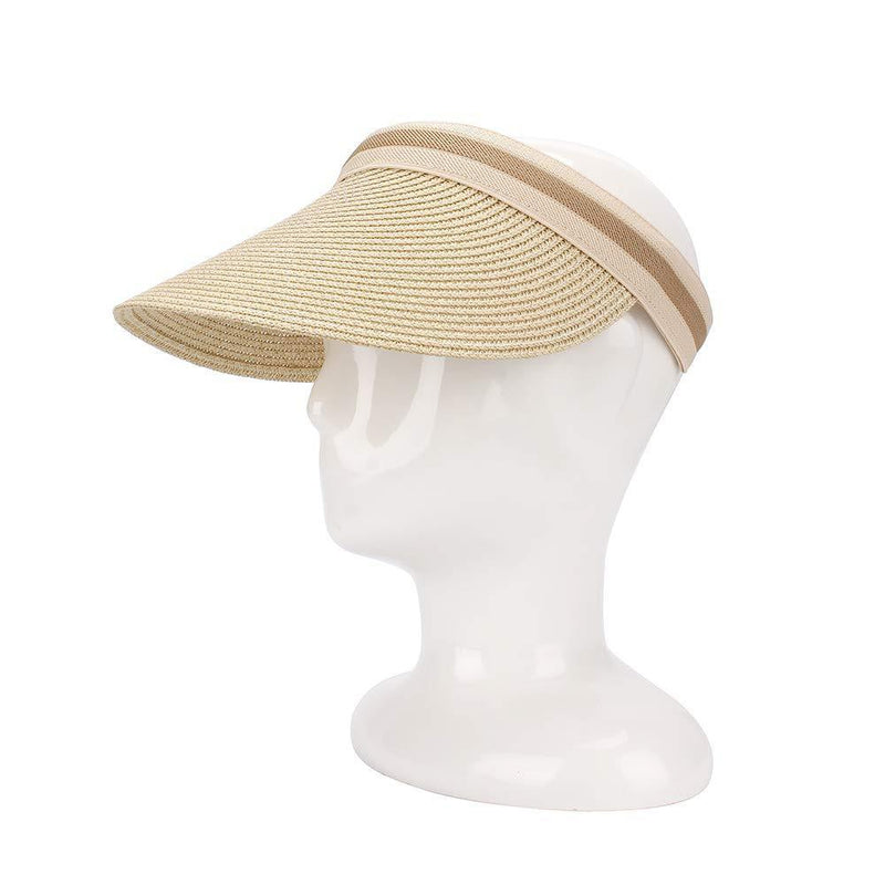 [Australia] - MK MATT KEELY Women Large Brim Beach Straw Golf Sun Hat Summer Cap Beige One Size 