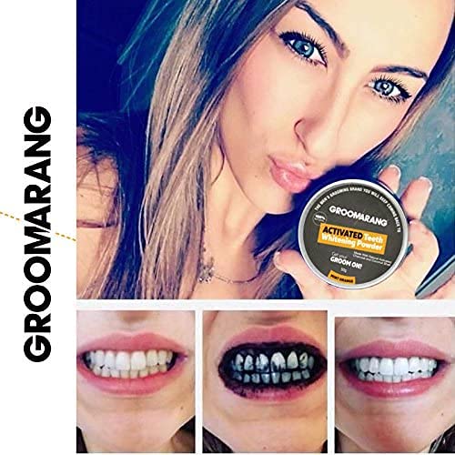 [Australia] - Teeth Whitening Powder GROOMARANG® Activated Charcoal Powder & Charcoal Toothpaste - 100% Natural & Vegan Friendly 