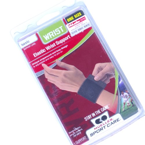 [Australia] - Mueller Wrist Support W/Loop (961) Black 1 Count (Pack of 1) 