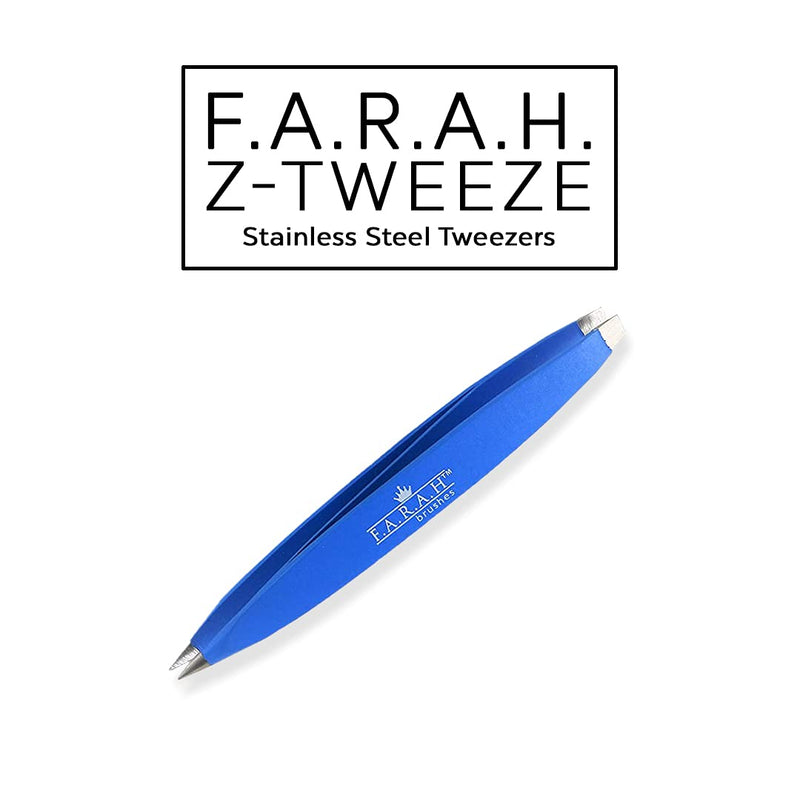 [Australia] - F.A.R.A.H. Z-Tweeze Professional Stainless Steel Dual Ended Precision Tweezers with Slanted and Pointed Tips 
