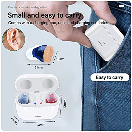 [Australia] - IncenSonic Rechargeable Hearing Amplifier for Seniors,Voice Enhancer and Audio Sound Amplifier,Fit Both Right and Left Ear 