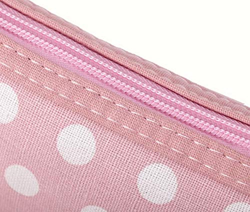 [Australia] - HappyDaily Pack of 5 Fashion Design Muliti-Functional Bag Makeup Bag Cosmetic Pouch Travel Toiletry Carrying Purse (Polka Dot(Pink/Red/Sky Blue/Dark Blue/Black)) Polka Dot(Pink/Red/Sky Blue/Dark Blue/Black) 