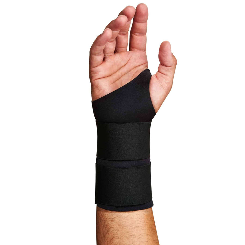 [Australia] - Ergodyne - 16624 ProFlex 675 Ambidextrous Double-Strap Wrist Support, Black, Large 