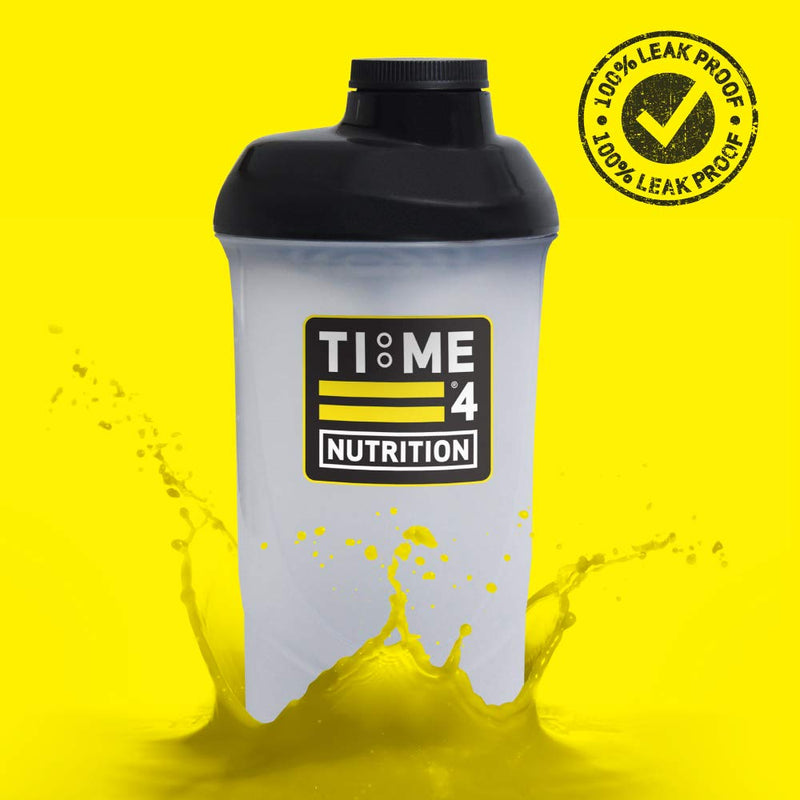 [Australia] - Time 4 Nutrition Premium Whey Protein Shaker, High-Calorie Mass Gainer Pre-Workout Drinks – Wide Body For Easy Cleaning & Large Mouthpiece For Easy Drinking – Gym Protein Shaker Bottle 600ML 