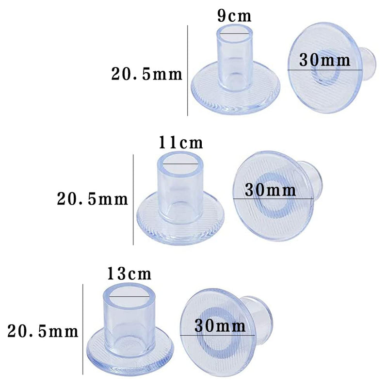 [Australia] - 6 Pairs Clear Heel Protectors High Heel Cap High Heel Protectors for Daily Use Wedding Formal Occasions Protecting Shoe Heels 