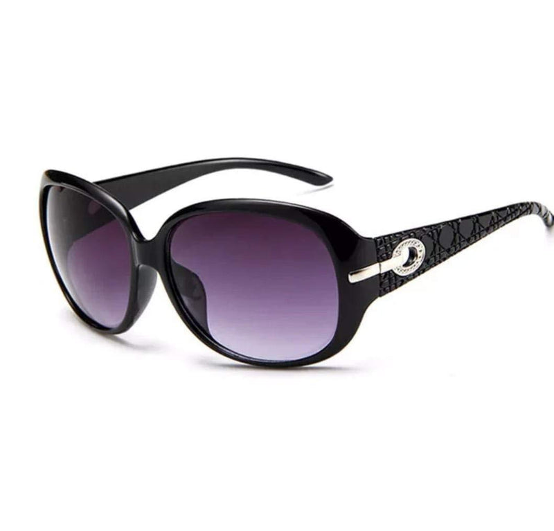 [Australia] - Oversized Sunglasses Women Elegant Butterfly Ladies Black Vintage Eyewear 