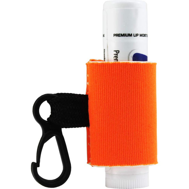 [Australia] - 10 Orange Clip-On Neoprene Sleeves Lip Balm Holster LIPSTICK HOLDER Key Chain 