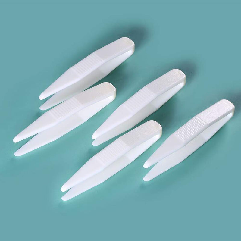 [Australia] - 20 Pcs Mini Plastic Tweezers Clips Portable Eyelid Tape Sticker Tweezer Makeup Tool for Contact Lenses Double Eyelid Stickers Facial Masks 