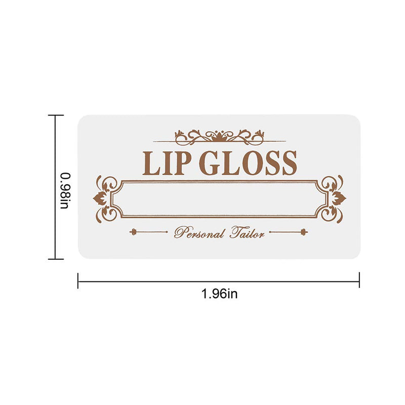 [Australia] - 50 pcs Clear Lip Gloss Tube Labels， lip gloss DIY sticker (gold-50) Glod-50pcs 