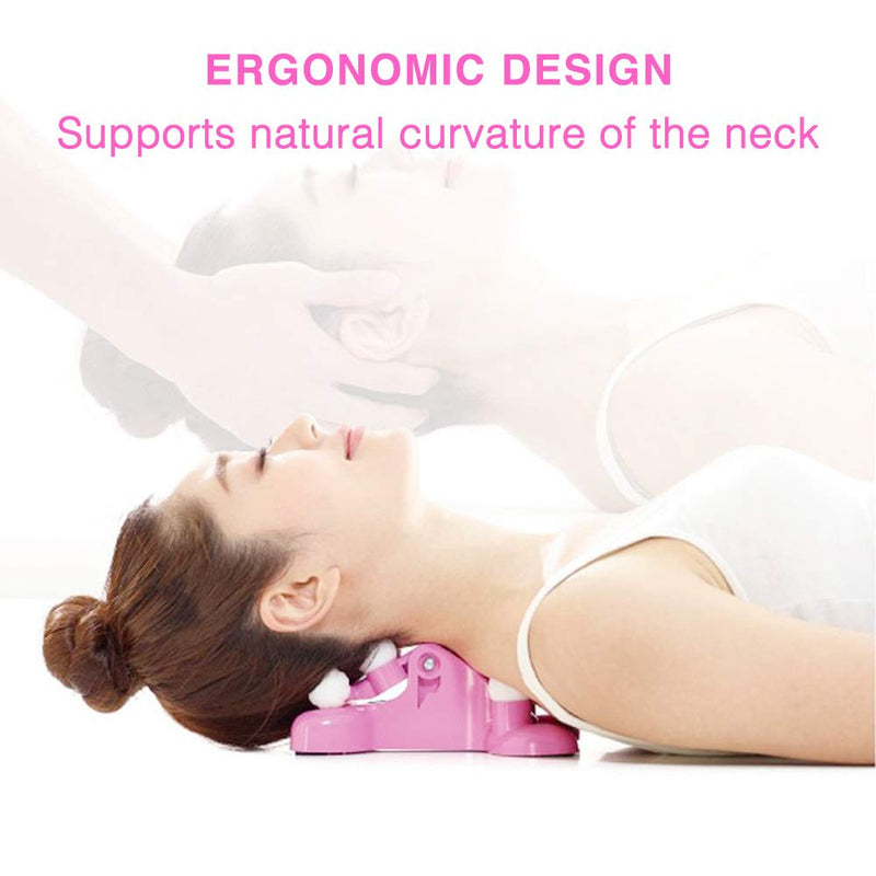 [Australia] - Neck and Head Pain Relief Back Massage Traction Device Support Relaxer,Cervical Spine Alignment Chiropractic Pillow,6 Trigger Point Therapy,Improved Mobility 