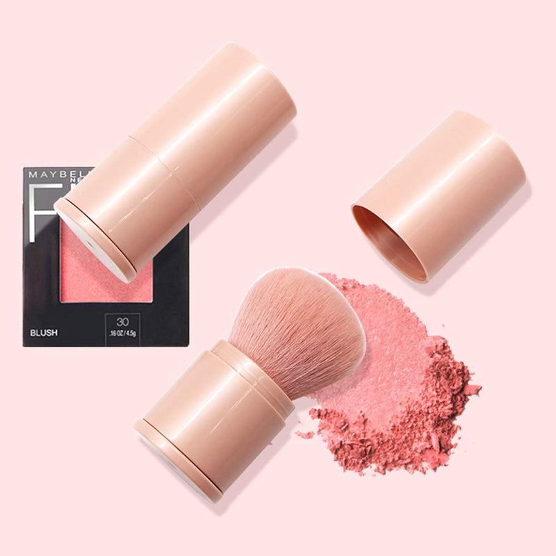 [Australia] - Retractable Kabuki Foundation Brush Travel Face Blush Brush for Mineral Powder, Contouring, Cream 